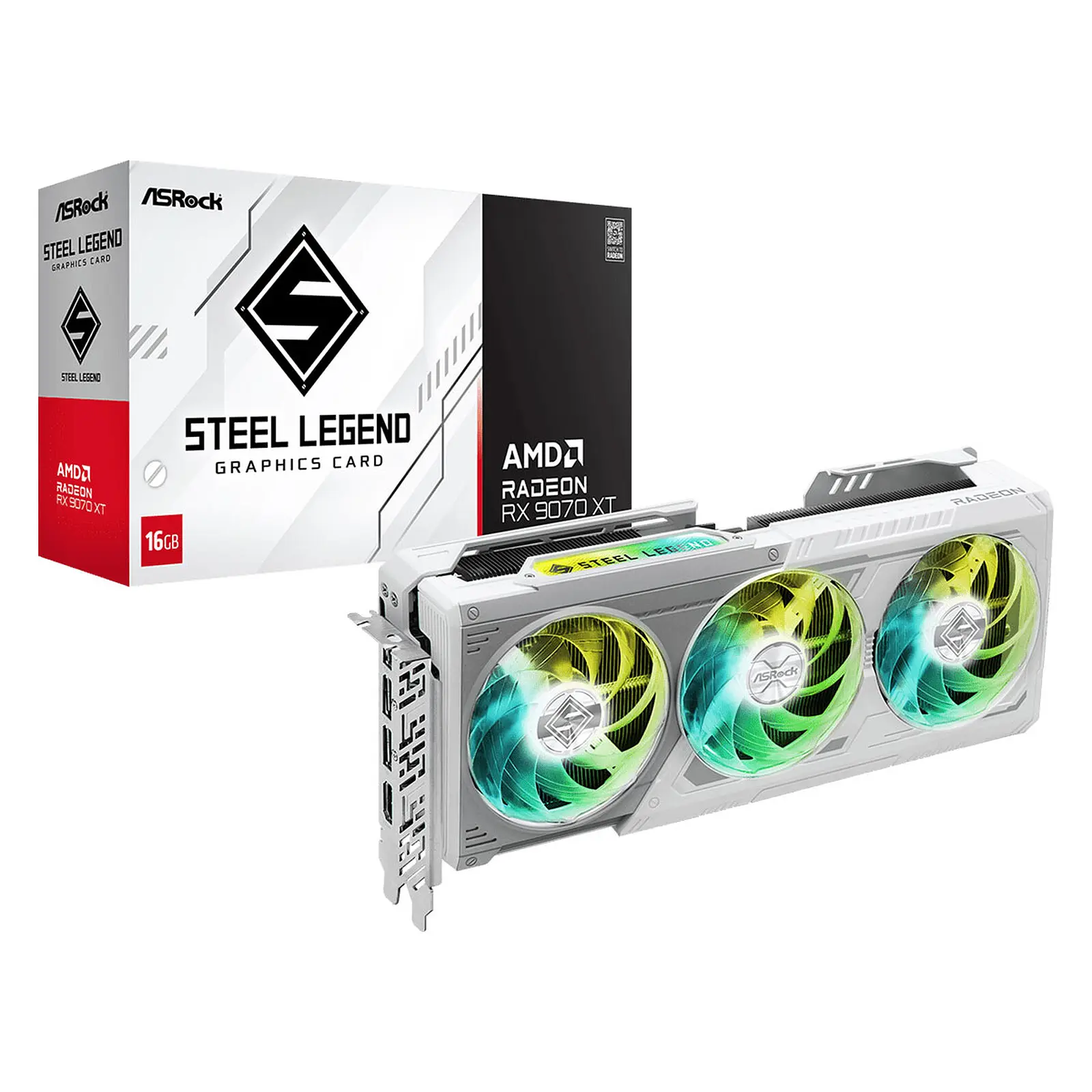 GPU AMD RX 9070 XT 16GB ASROCK STEEL LEGEND WHITE